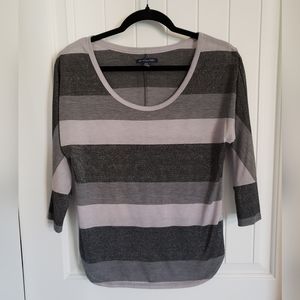 Express Grey 3/4 Sleeve Shirt